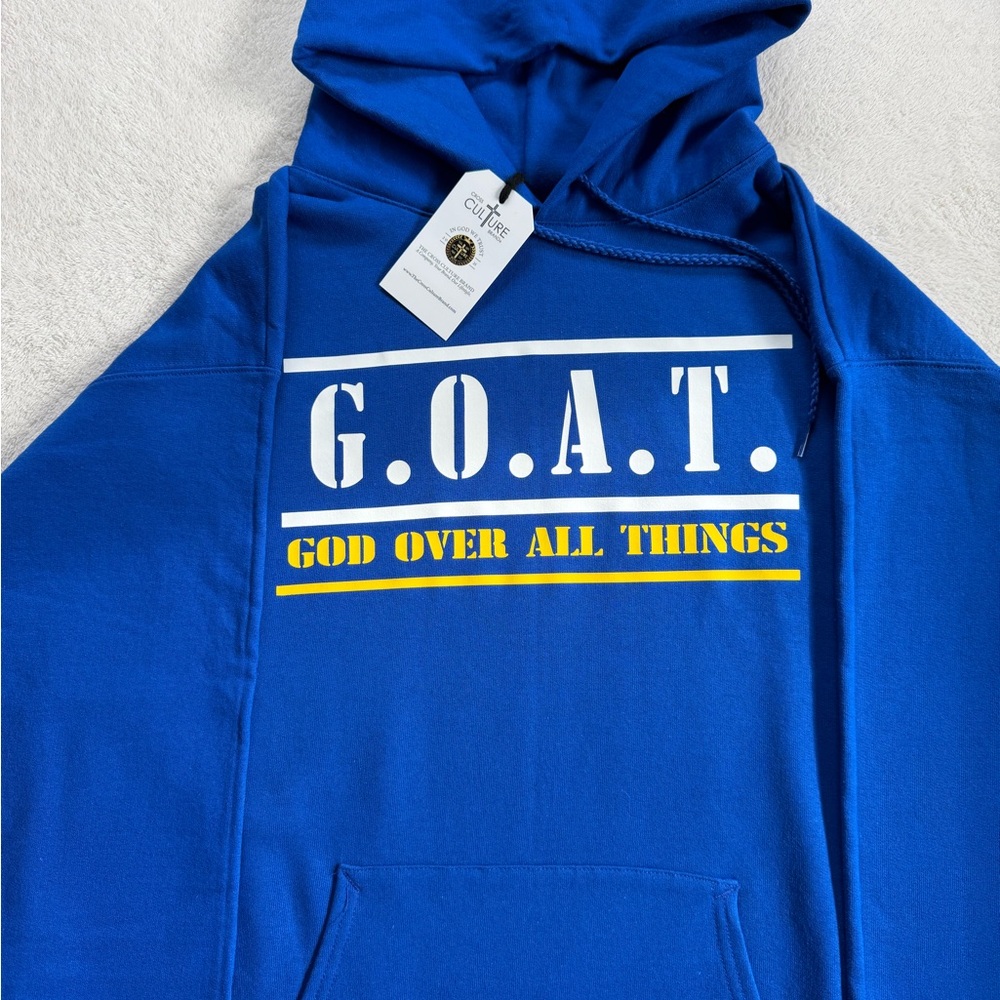Blue G.O.A.T. Hoodie God Over All Things